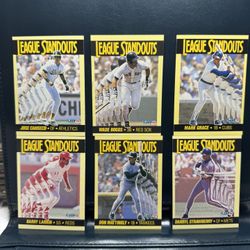 1990 Fleer League Standouts Card Set - 6 Cards - 