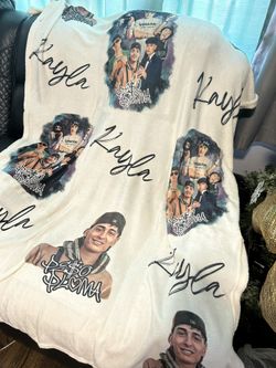 Personalized Peso Pluma Blanket 