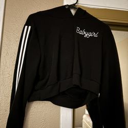 Women’s Black Crop Top Hoodie
