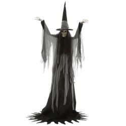 9.5 Ft Macabre Witch Halloween Animatronic 