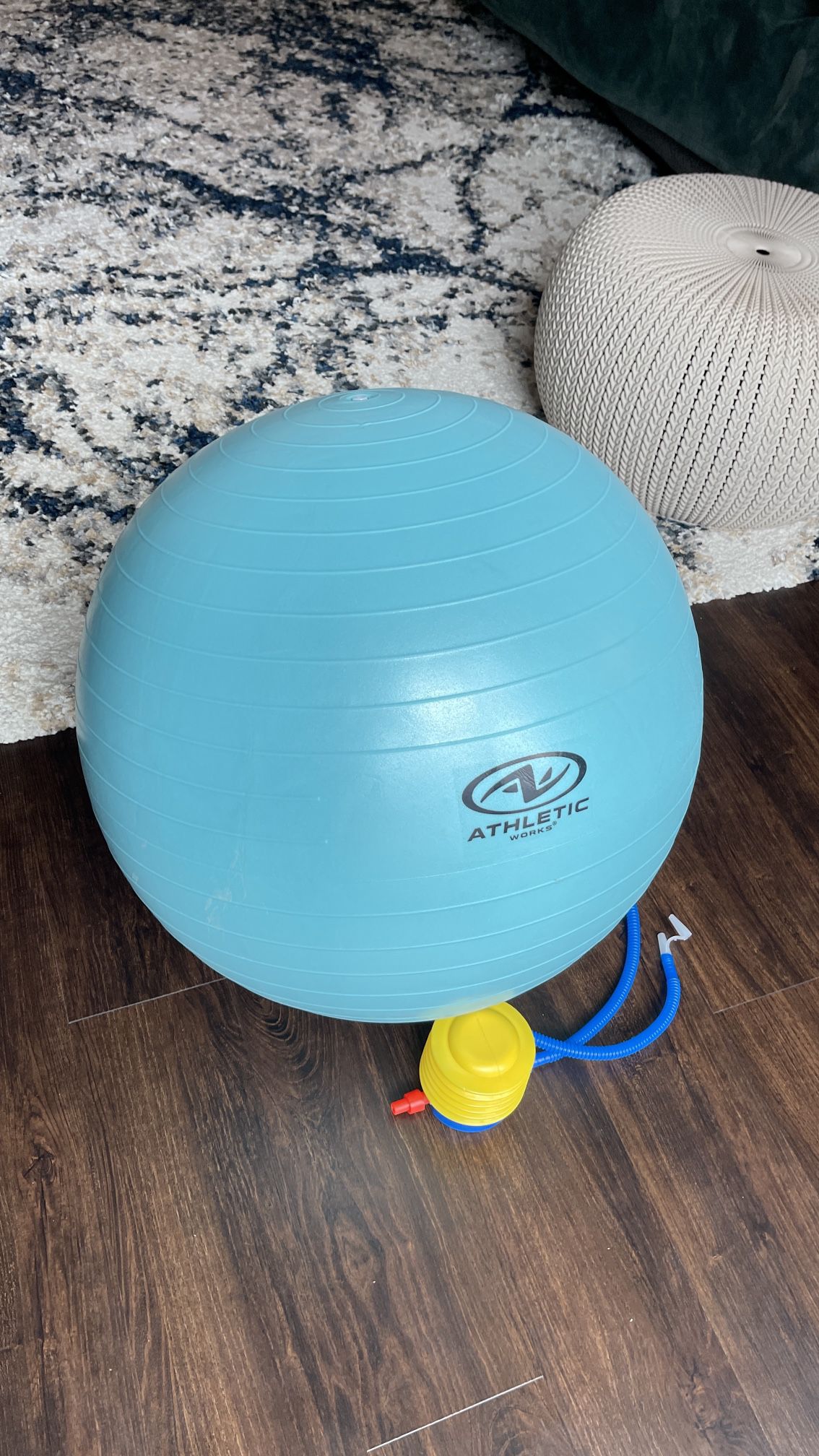 Exercise ball. Sparingly used. Medium sized. 
