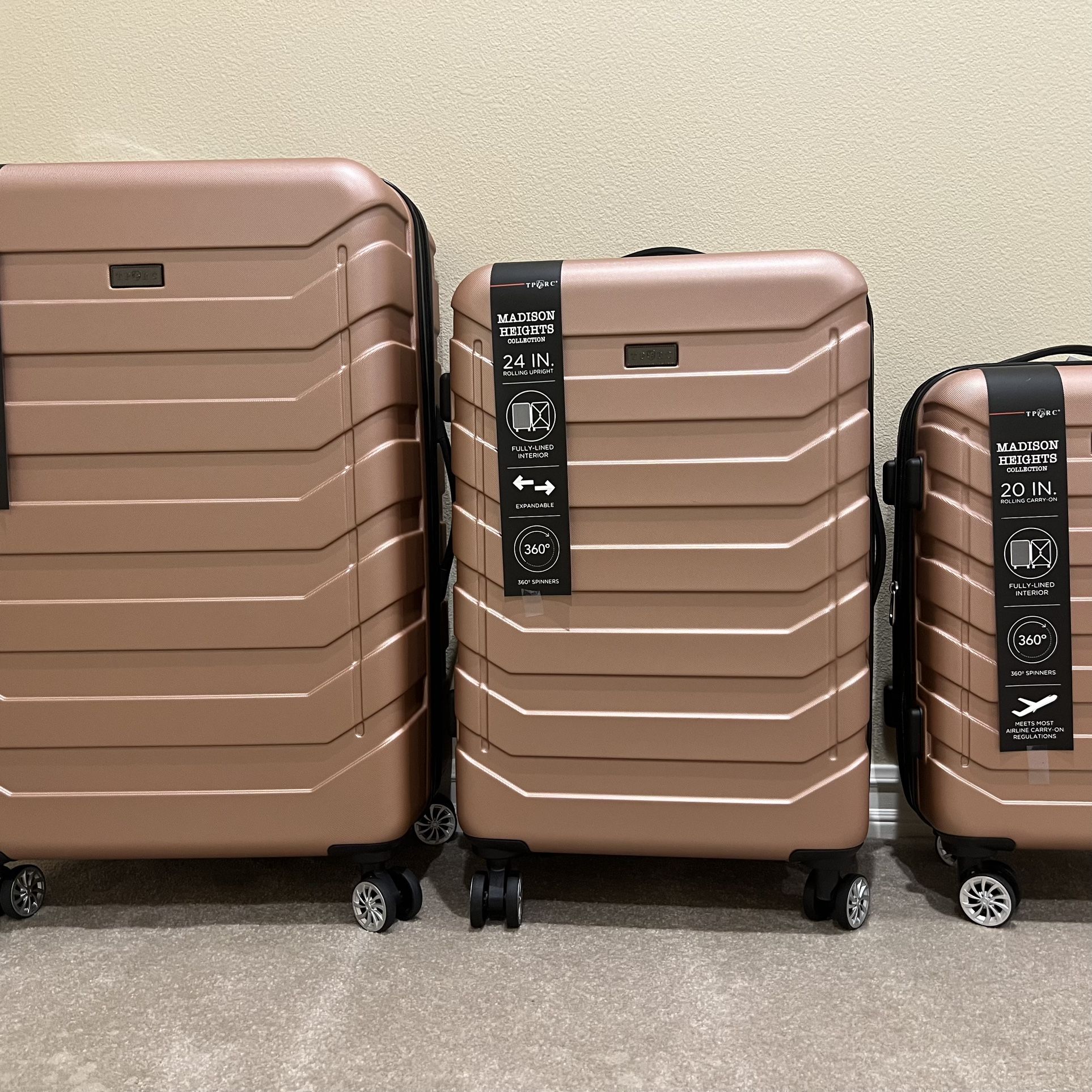 TPRC: Madison 3 Piece Expandable Spinner Luggage Set
