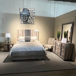 Grey 4PC Queen Bedroom Set