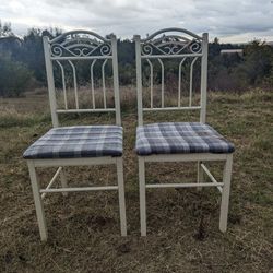Set Of Metal Dining Chairs 