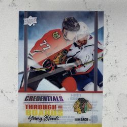 Kirby Dach 19-20 UD Credentials Through the Boards Youngbloods RC Rookie Chicago Blackhawks
