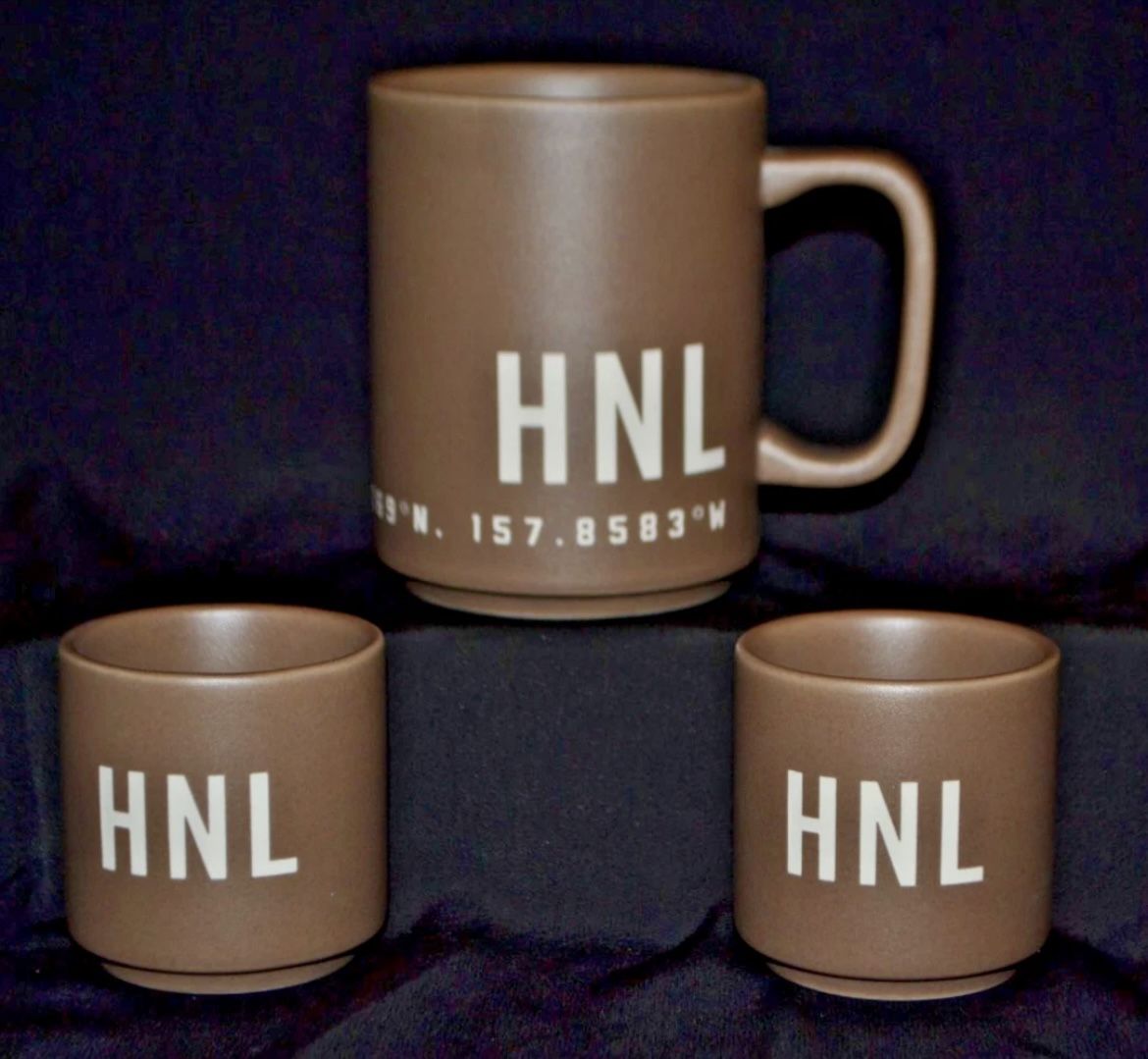 Starbucks Mug & 2 Demi Cups Hawaii Honolulu Reserve Store Limited Edition NWT