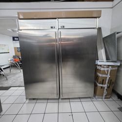 72" GE MONOGRAM COLUMNS REFRIGERATOR AND FREEZER STAINLESS STEEL 