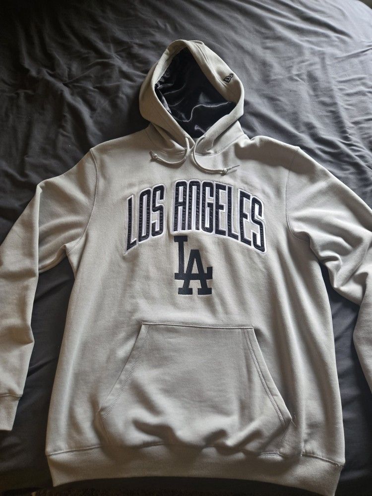 LA LOS ANGELES DODGERS LARGE HOODIE NEW ERA HAT PULLOVER SWEATER MENS NOT LA KINGS LAKERS CLIPPERS USC UCLA RAMS CHARGERS LA STYLE EAST LOS SO CALI
