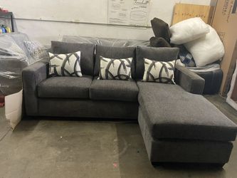 Reversible Gray Sofa Chaise 