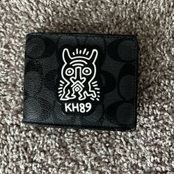 Coach X Keith Haring Zip Card Case Wallet With Motif