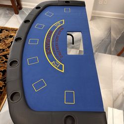 Foldable black jack table