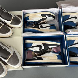 Travis Scott x Jordan 1 Lows ,Fragments, Reverse Mochas
