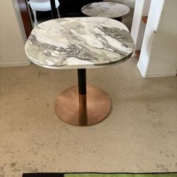 High Top Marble Dining Table For (two)