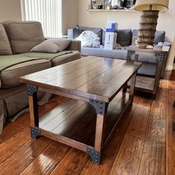 Coffee Table And Two Table Stands Set