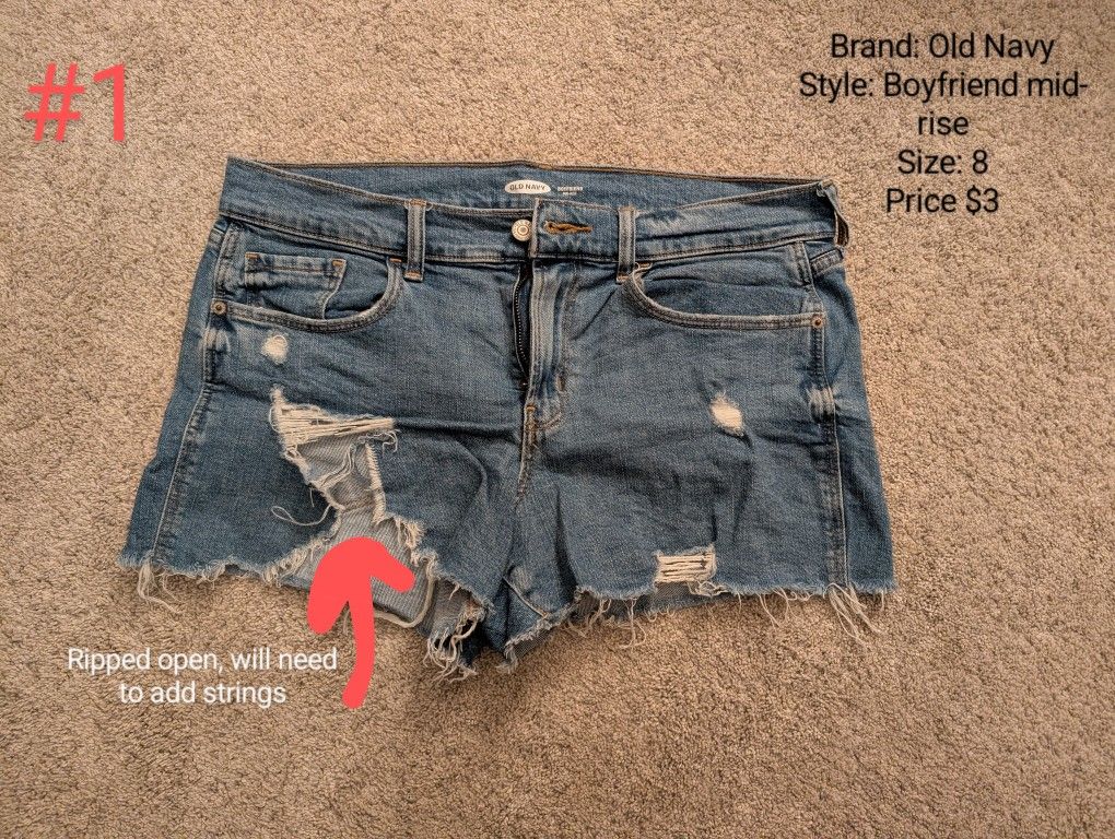Old Navy Boyfriend Mid- rise Jean Shorts