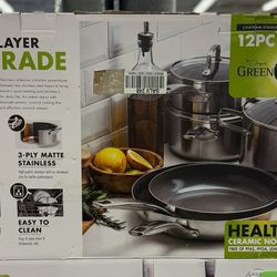 BRAND NEW GreenPan Cookware Set, Induction 12 ct