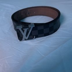 Louis Vuitton black and silver belt