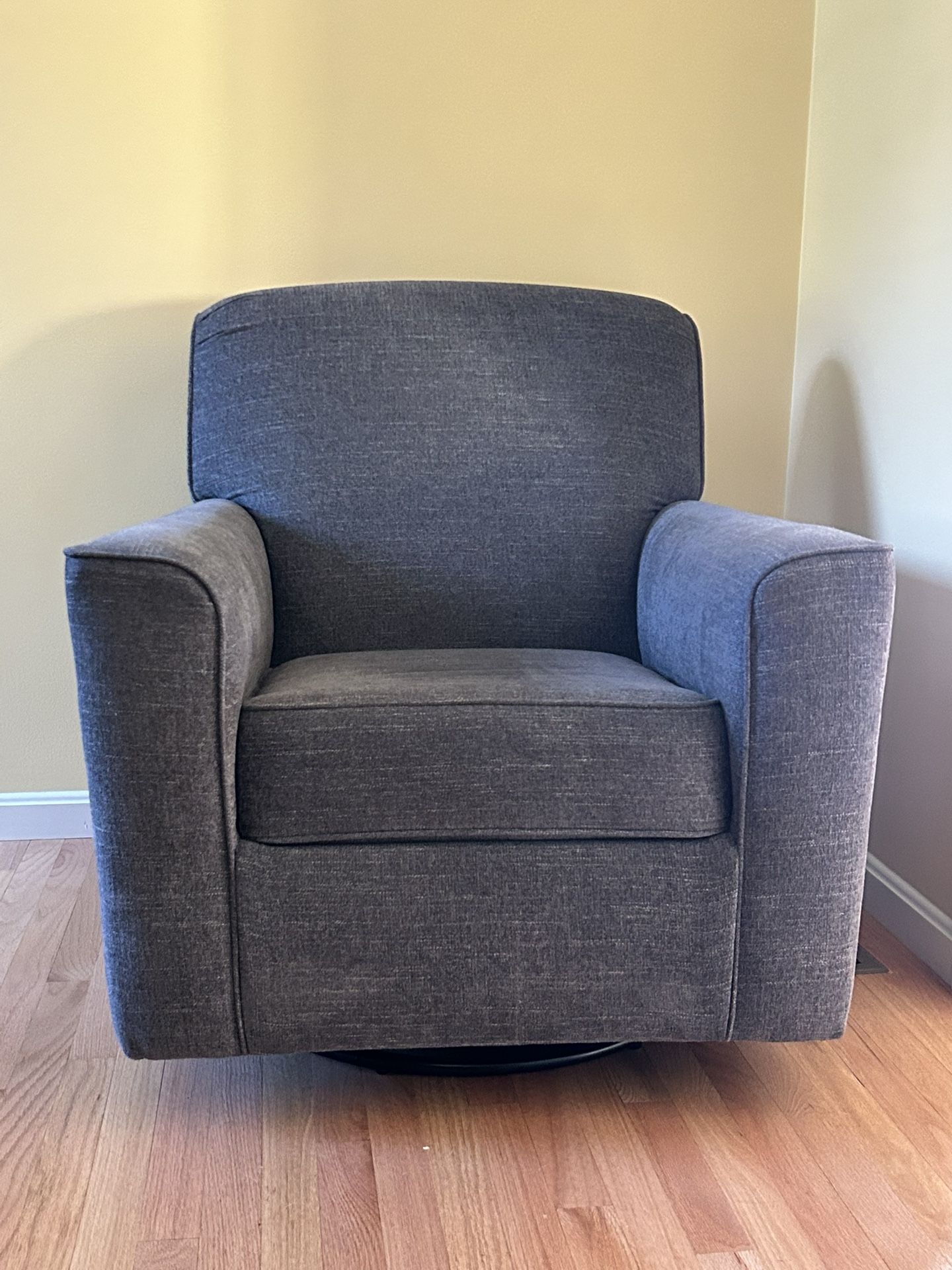 Gray Swivel Rocking Chair 