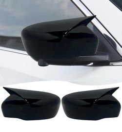 Aclong Glossy Black Mirror Covers Fit for Toyota Camry 2018-2025  Ox Horn Design