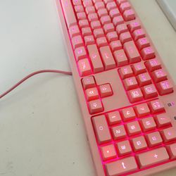 Baby Pink Light Up Keyboard