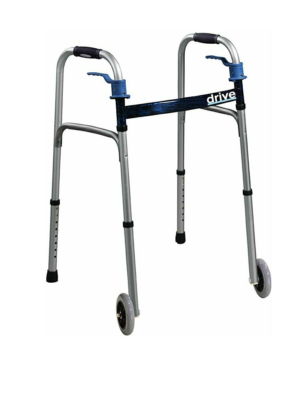 Deluxe Trigger Release Folding Walker with 5" Wheels