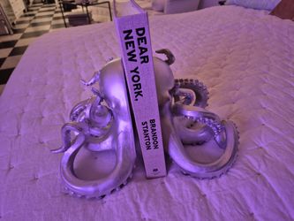Silver Octopus Book Ends (Or Table Statue)