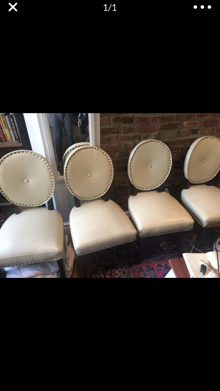 4 Pier 1 import ivory chairs
