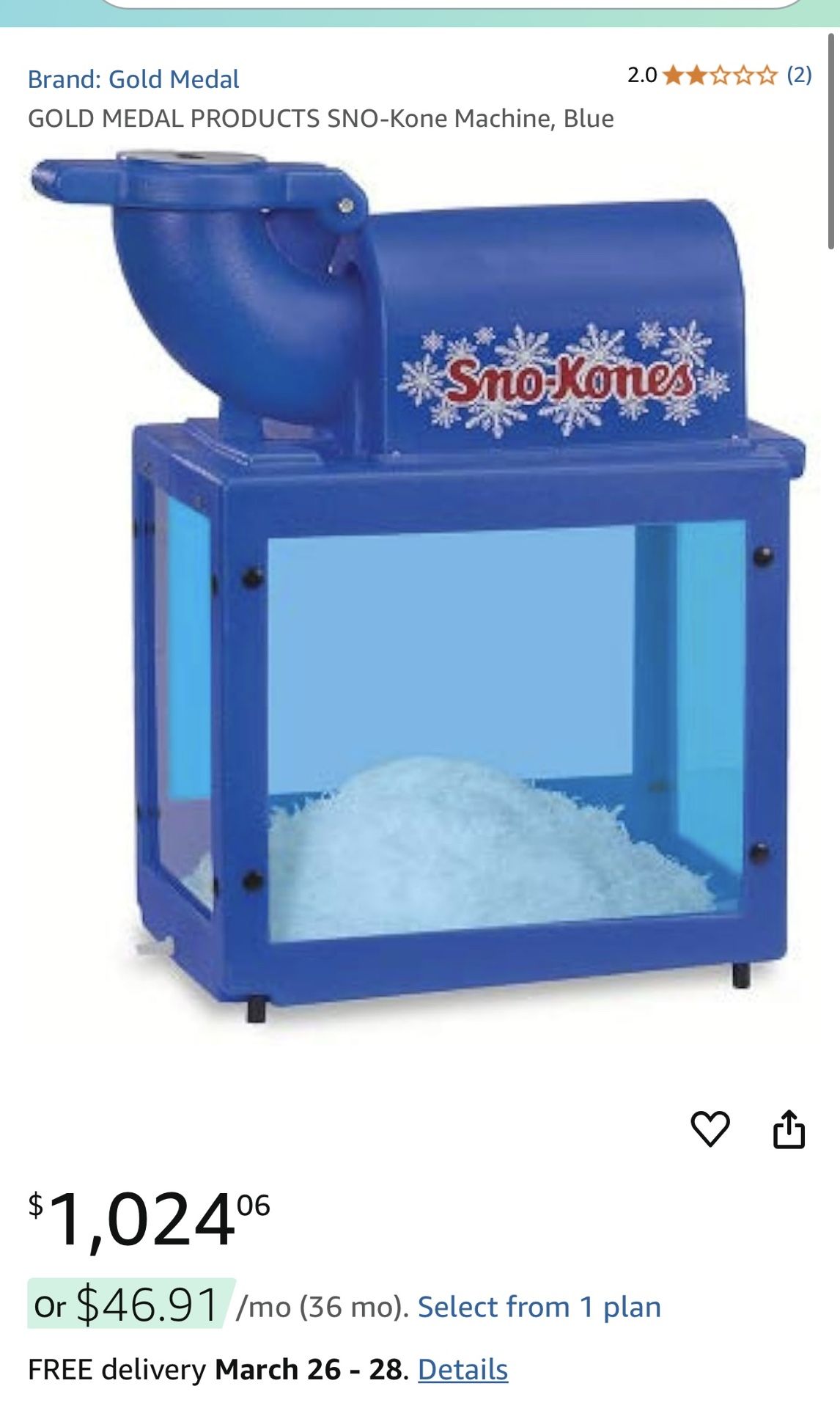 Snow Cone Machine Son kones Brand .