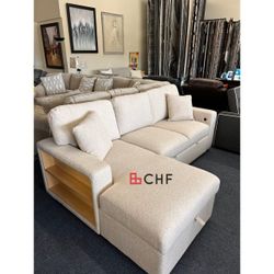 Sleeper Sectional With Storage Chaise And Cupholder  //  Limited Time Offer 