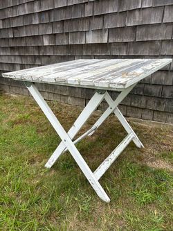 Antique shabby chic umbrella table