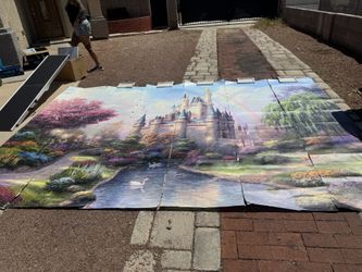 Wall Paper Princess Castle Back Drop Girls Baby