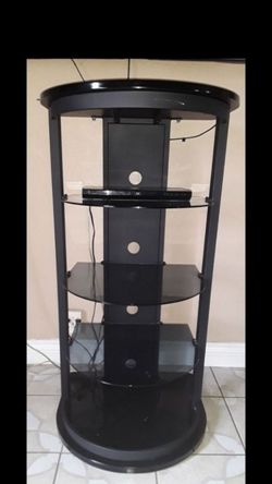 TV. Stand Glass and Metal