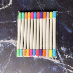 Zink Colorful Fine & Chisel Double Twin Tip Markers 12 Pack for Kodak, Lifeprint, Polaroid, HP, Canon, Fujifilm Photo Projects