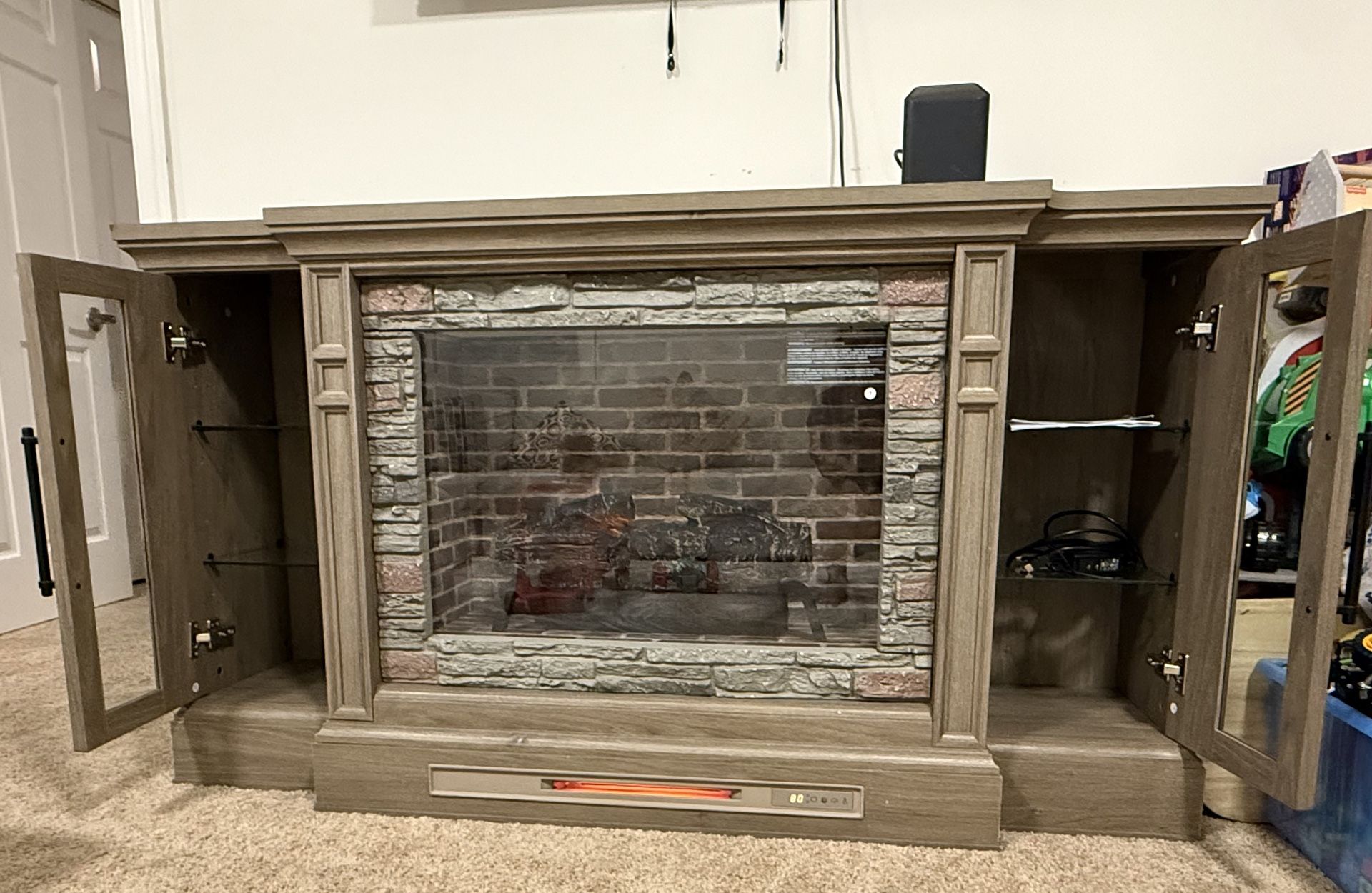 Mueble Con Chimenea Para TV
