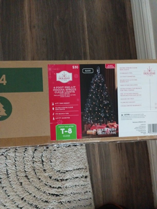Unopened Black 4 Ft Christmas Tree