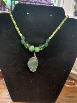 Stunning Homade Beaded and Wire Wrapped Crystal Necks 