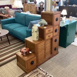 Asian Style Tansu Step Cabinet