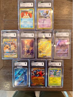 CGC mint 9 graded Pokemon card slabs