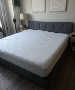 King Bed Frame with Storage Drawers