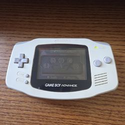 Nintendo Game Boy Advance White Handheld System TESTED WORKS GREAT