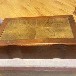 Vintage Wood Jewelry Box 