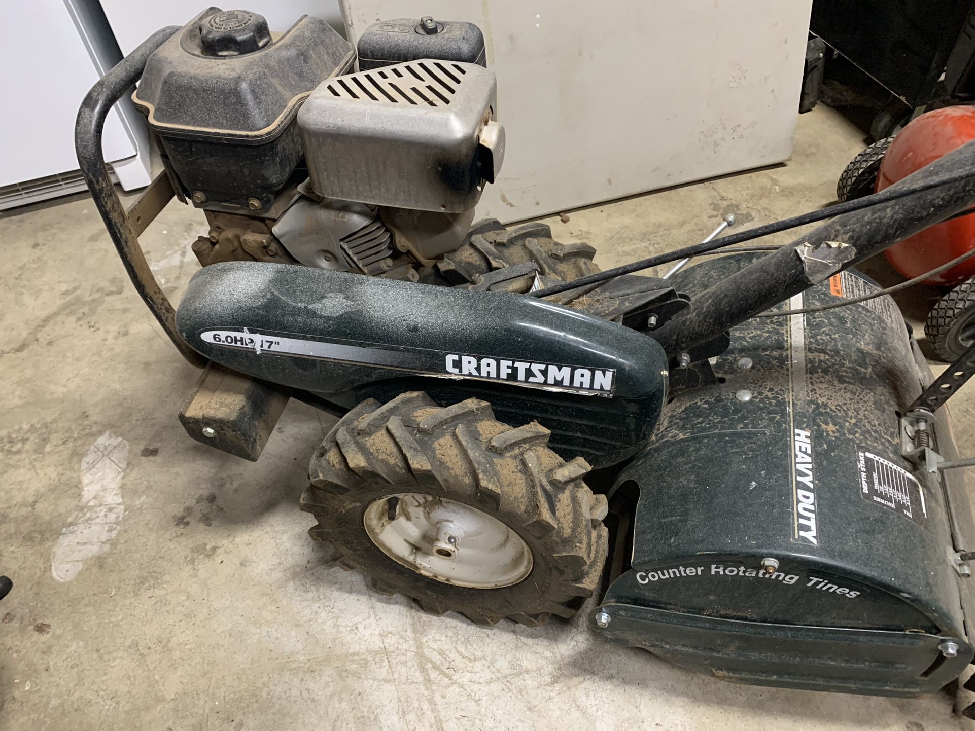 Craftsman 6.0 HP, 17”rototiller 