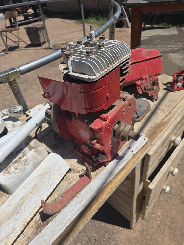 Vintage Miller Tiller Small Engine and Tiller Parts Only, Tiller Not Complete!