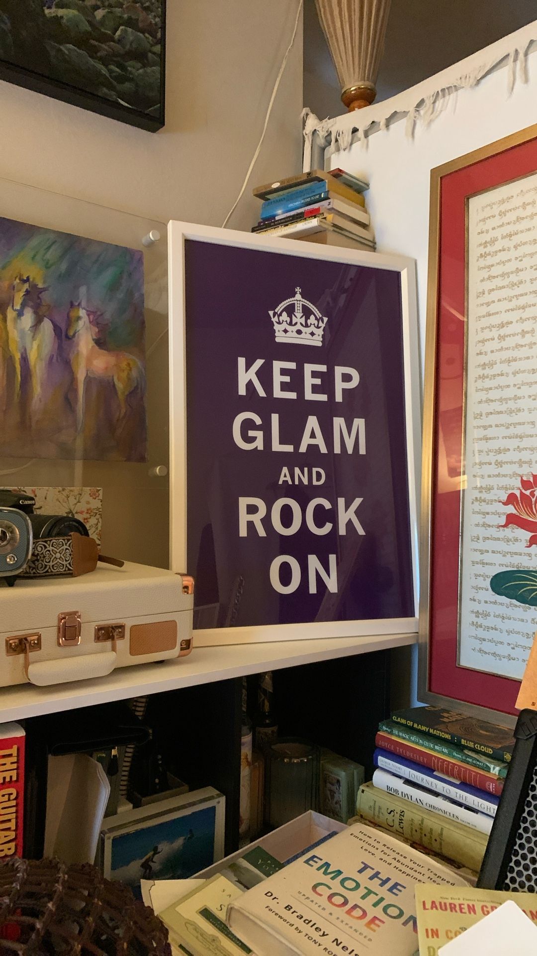 Keep Glam & Rock On Framed Art