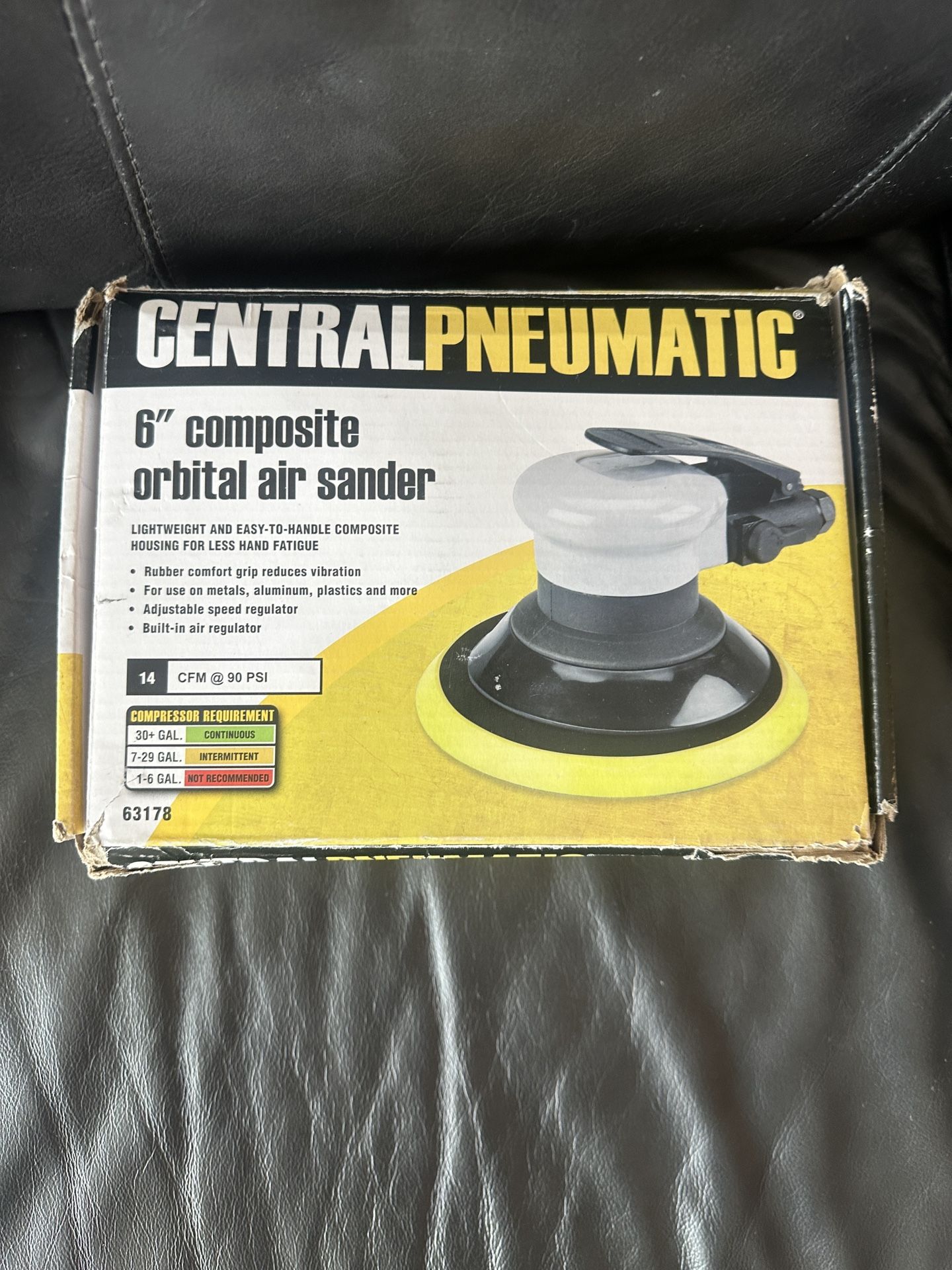 Central Pneumatic Composite Orbital Sander 