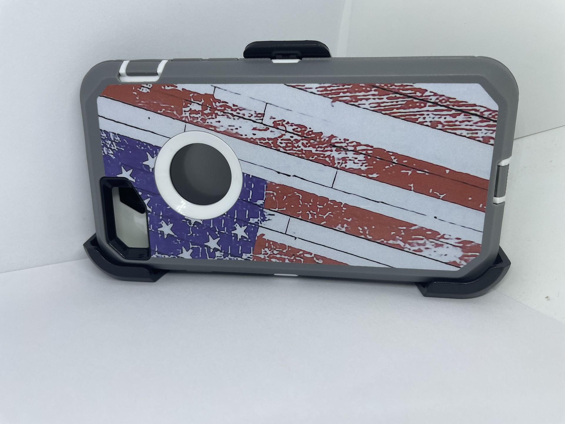 For iPhone 7/8 iPhone SE USA Flag Camouflage Belt Clíp Case 