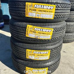 195/70/14 Fullway Set of New Tires Set De Llantas Nuevas