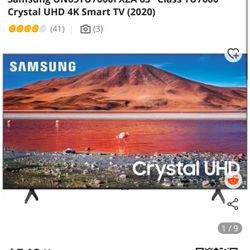 Samsung Crystal UHD 65” TV With Wall Mount