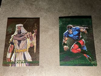 1993 SkyBox Marvel Masterpieces Xmen 2099 Xi’an S8 and Meanstreak S1 Lot of 2