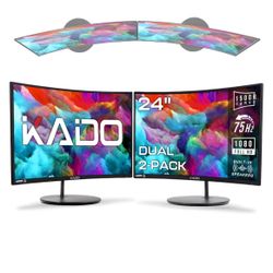 2-24” Curved Dual Monitors